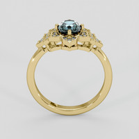 1.01 Ct. Greenish Blue Sapphire Ring, 10K Yellow Gold 3