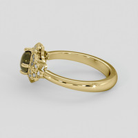 0.82 Ct. Black Sapphire Ring, 10K Yellow Gold 4