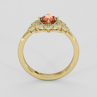 1.07 Ct. Padparadscha Sapphire Ring, 10K Yellow Gold 3