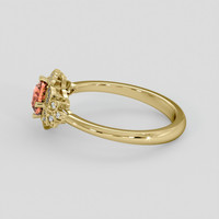 1.07 Ct. Padparadscha Sapphire Ring, 10K Yellow Gold 4