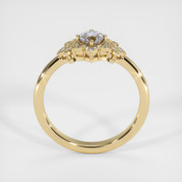 0.60 Ct. Greyish Blue Sapphire Ring, 10K Yellow Gold 3
