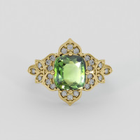2.12 Ct. Alexandrite Ring, 14K Yellow Gold 1
