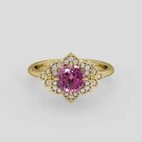1.46 Ct. Pink Spinel Ring, 14K Yellow Gold 1