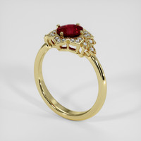 2.50 Ct. Red Garnet Ring, 14K Yellow Gold 2