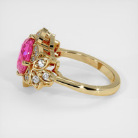 3.31 Ct. Pink Sapphire Ring, 14K Yellow Gold 4