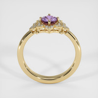 1.07 Ct. Pink Sapphire Ring, 14K Yellow Gold 3