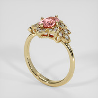 1.17 Ct. Pink Sapphire Ring, 14K Yellow Gold 2