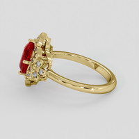 2.31 Ct. Ruby Ring, 14K Yellow Gold 4