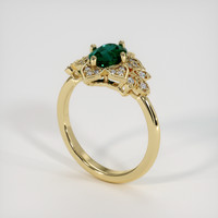 1.33 Ct. Bluish Green Sapphire Ring, 14K Yellow Gold 2