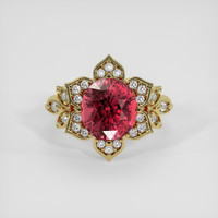 5.15 Ct. Padparadscha Sapphire Ring, 14K Yellow Gold 1