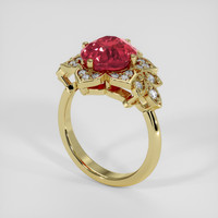 5.15 Ct. Padparadscha Sapphire Ring, 14K Yellow Gold 2