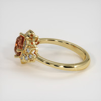 1.07 Ct. Padparadscha Sapphire Ring, 14K Yellow Gold 4