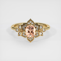 1.02 Ct. Padparadscha Sapphire Ring, 14K Yellow Gold 1