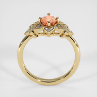 1.02 Ct. Padparadscha Sapphire Ring, 14K Yellow Gold 3