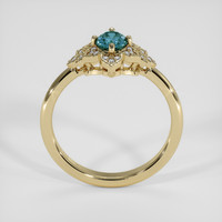 0.46 Ct. Bluish Green Sapphire Ring, 14K Yellow Gold 3
