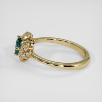 0.46 Ct. Bluish Green Sapphire Ring, 14K Yellow Gold 4