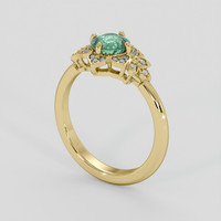 1.49 Ct. Bluish Green Sapphire Ring, 14K Yellow Gold 2