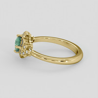 1.49 Ct. Bluish Green Sapphire Ring, 14K Yellow Gold 4