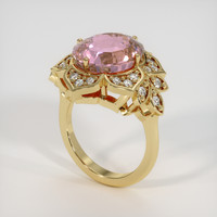 9.97 Ct. Padparadscha Sapphire Ring, 14K Yellow Gold 2