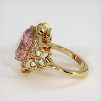 9.97 Ct. Padparadscha Sapphire Ring, 14K Yellow Gold 4