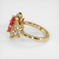 1.29 Ct. Padparadscha Sapphire Ring, 14K Yellow Gold 4