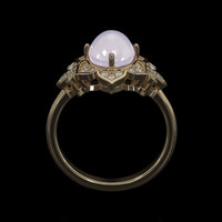 6.04 Ct. Grey Sapphire Ring, 14K Yellow Gold 3