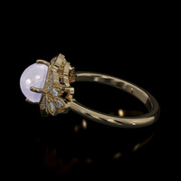 6.04 Ct. Grey Sapphire Ring, 14K Yellow Gold 4
