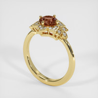 1.19 Ct. Padparadscha Sapphire Ring, 14K Yellow Gold 2