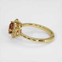 1.19 Ct. Padparadscha Sapphire Ring, 14K Yellow Gold 4