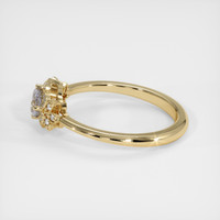 0.60 Ct. Greyish Blue Sapphire Ring, 14K Yellow Gold 4
