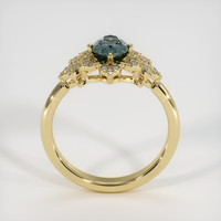 0.76 Ct. Bluish Green Sapphire Ring, 14K Yellow Gold 3