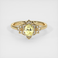 1.07 Ct. Yellow Sapphire Ring, 14K Yellow Gold 1