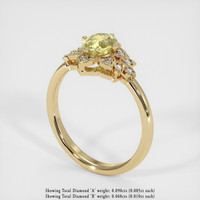 1.07 Ct. Yellow Sapphire Ring, 14K Yellow Gold 2