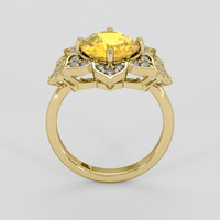 3.09 Ct. Yellow Sapphire Ring, 14K Yellow Gold 3