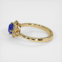 1.04 Ct. Blue Sapphire Ring, 18K Yellow Gold 4