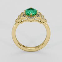 1.13 Ct. Emerald Ring, 18K Yellow Gold 3