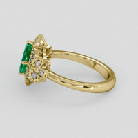 1.13 Ct. Emerald Ring, 18K Yellow Gold 4