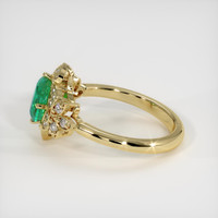 1.22 Ct. Emerald Ring, 18K Yellow Gold 4