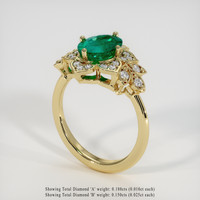1.61 Ct. Emerald Ring, 18K Yellow Gold 2