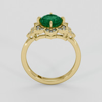 1.38 Ct. Emerald Ring, 18K Yellow Gold 3