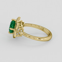 1.38 Ct. Emerald Ring, 18K Yellow Gold 4