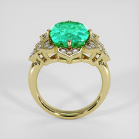 6.14 Ct. Emerald Ring, 18K Yellow Gold 3