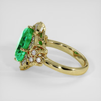 6.14 Ct. Emerald Ring, 18K Yellow Gold 4