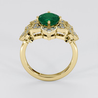 1.76 Ct. Emerald Ring, 18K Yellow Gold 3