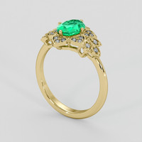 1.72 Ct. Emerald Ring, 18K Yellow Gold 2