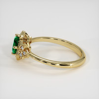 0.44 Ct. Emerald Ring, 18K Yellow Gold 4