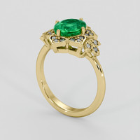 2.35 Ct. Emerald Ring, 18K Yellow Gold 2