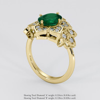 1.76 Ct. Emerald Ring, 18K Yellow Gold 2