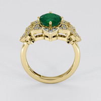 1.76 Ct. Emerald Ring, 18K Yellow Gold 3