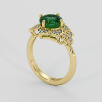 2.00 Ct. Emerald Ring, 18K Yellow Gold 2